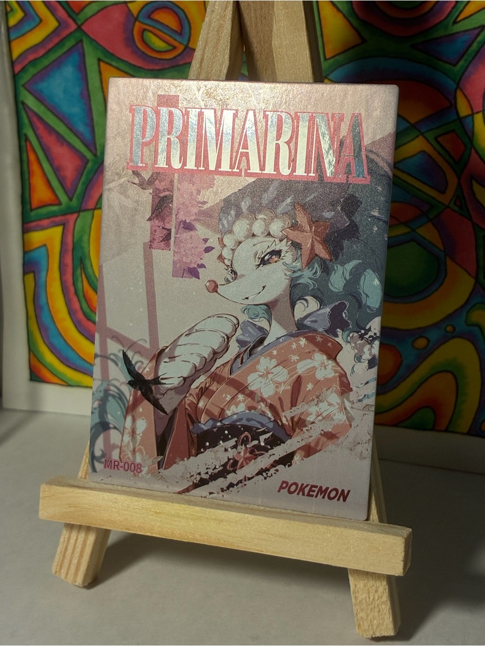 Primarina Holo Pokemon Fan Art Card Chinese Mengka Set Kimono Dress Style Rare